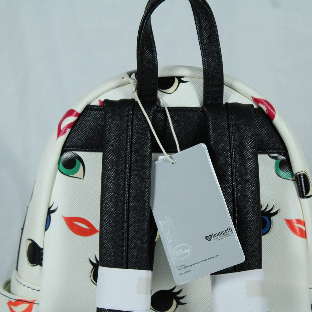 Loungefly Disney Princess Eyes & Lips Mini Backpack – OG Heart Logo 2017 NWT HTF - Picture 4 of 14